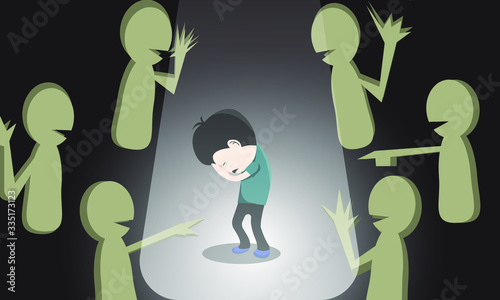 The boy who is being bullied.