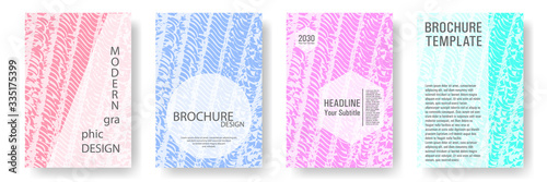 Cover page design templates set.