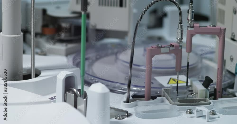 Closeup of Electronic automatic medical test equipment at Medical laboratory Closeup of Electronic automatic medical test equipment at Medical laboratory