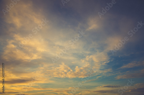 Sky and clouds in golden moment nature © pandaclub23