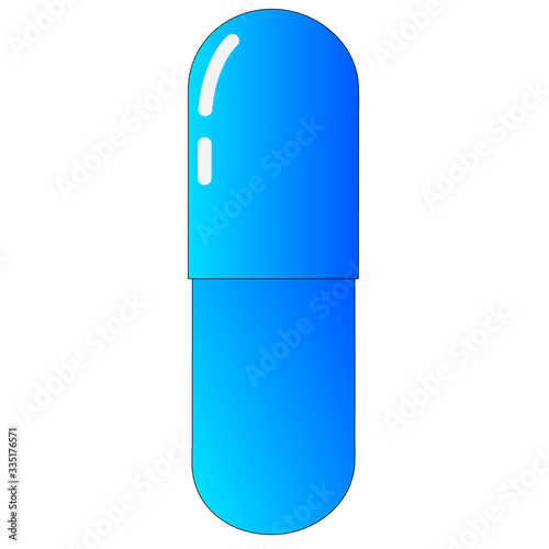 Colorful Photo Vector Capsule Isolated On White