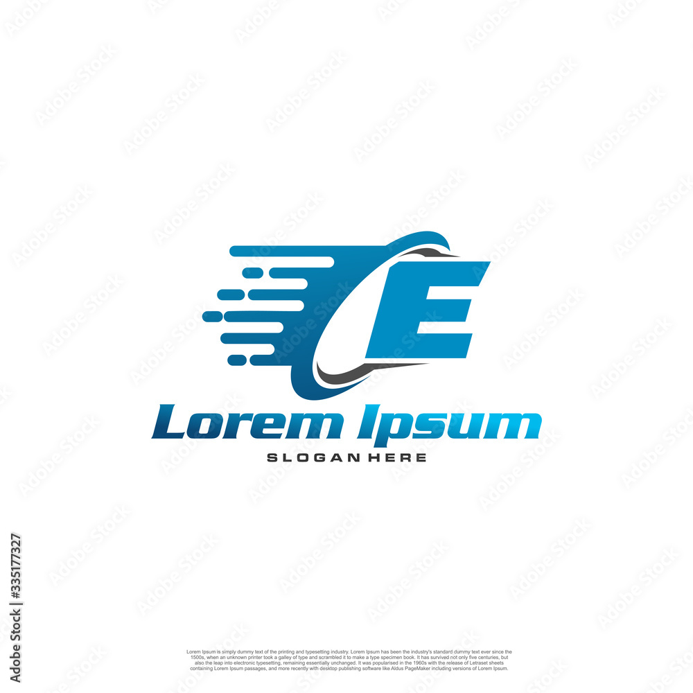 Moving Fast Letter Initial Logo E Template. Logistic company logo. Delivery service logo. Fast Express Delivery Logo designs. Moving Fast Letter Initial Logo E Template. Logistic company logo. Delivery service logo. Fast Express Delivery Logo designs.