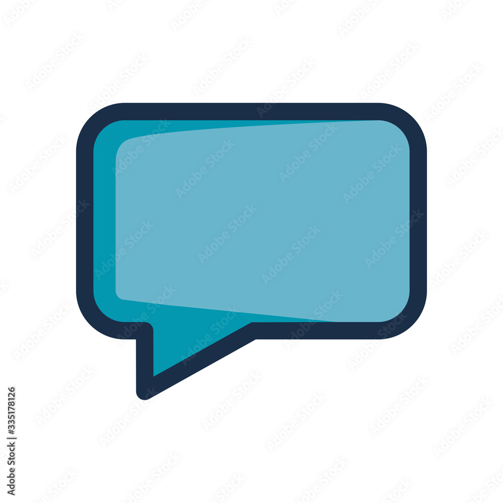 bubble speech vector icon in trendy flat design