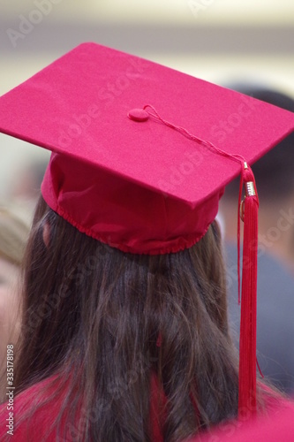 Picture of unknown graduate to illustrate future issue related to graduation of students which have been cancelled all over the world.  photo