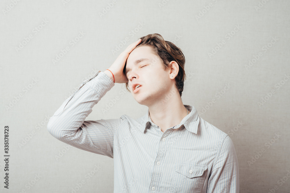 man with headache man with headache