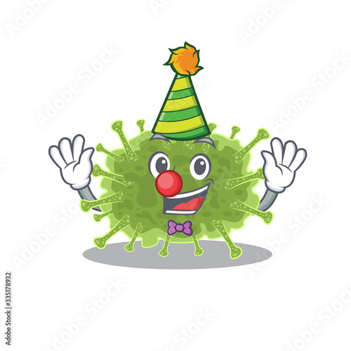 cartoon character design concept of cute clown haploviricotina