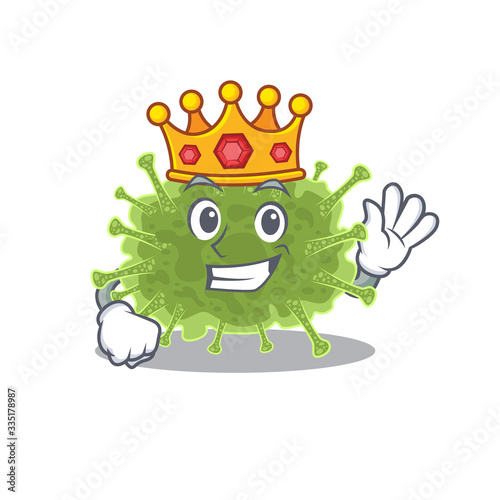 A Wise King of haploviricotina mascot design style © kongvector