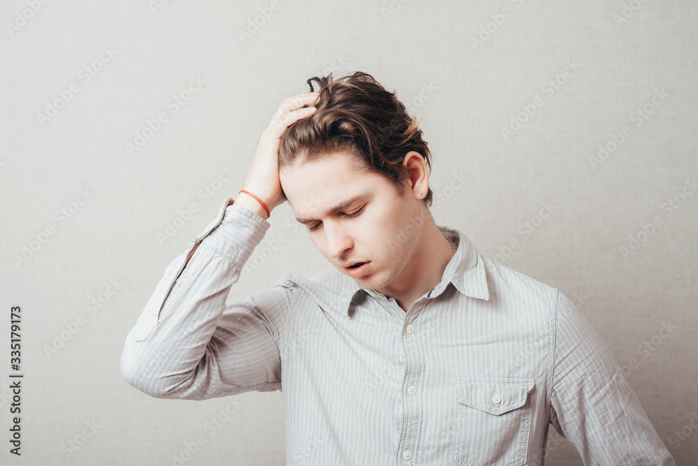 man with headache man with headache