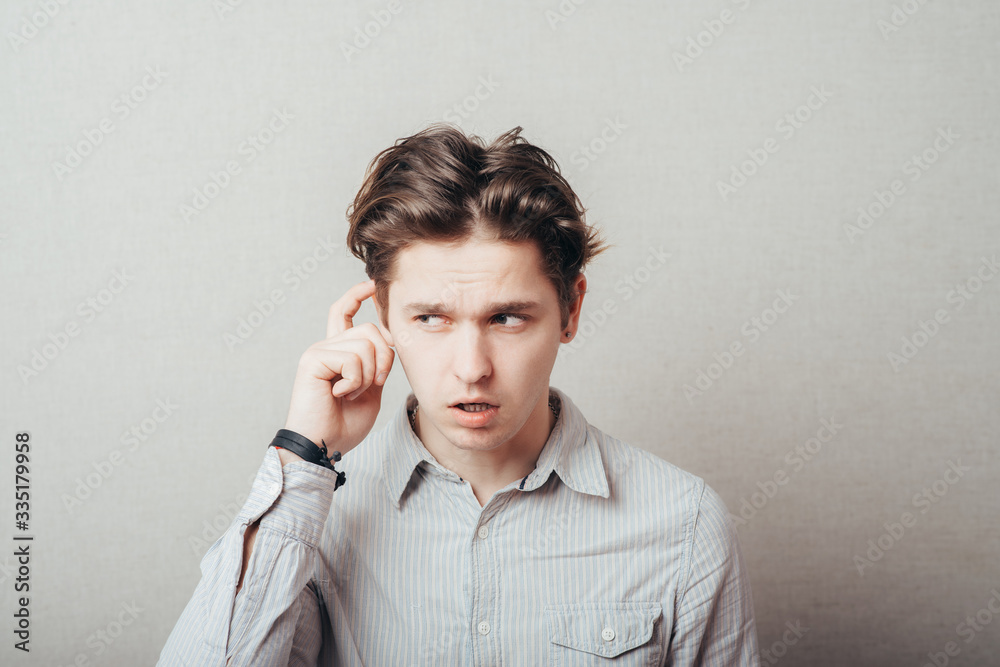 Young man thinking