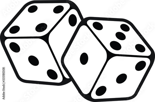 Game dice in flight Casino dice photo