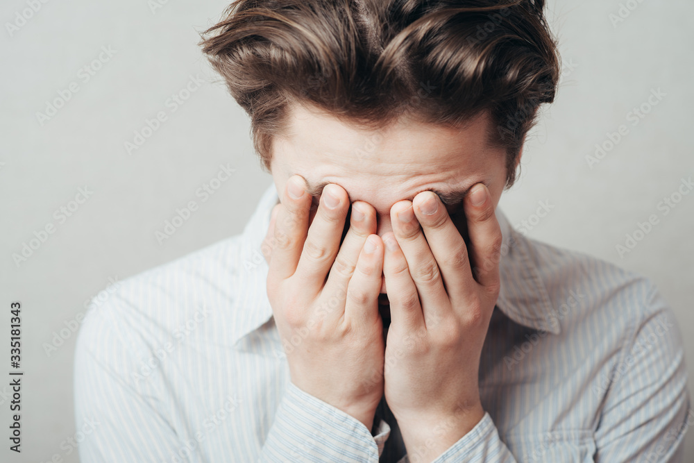 custom made wallpaper toronto digitalman covering his eyes