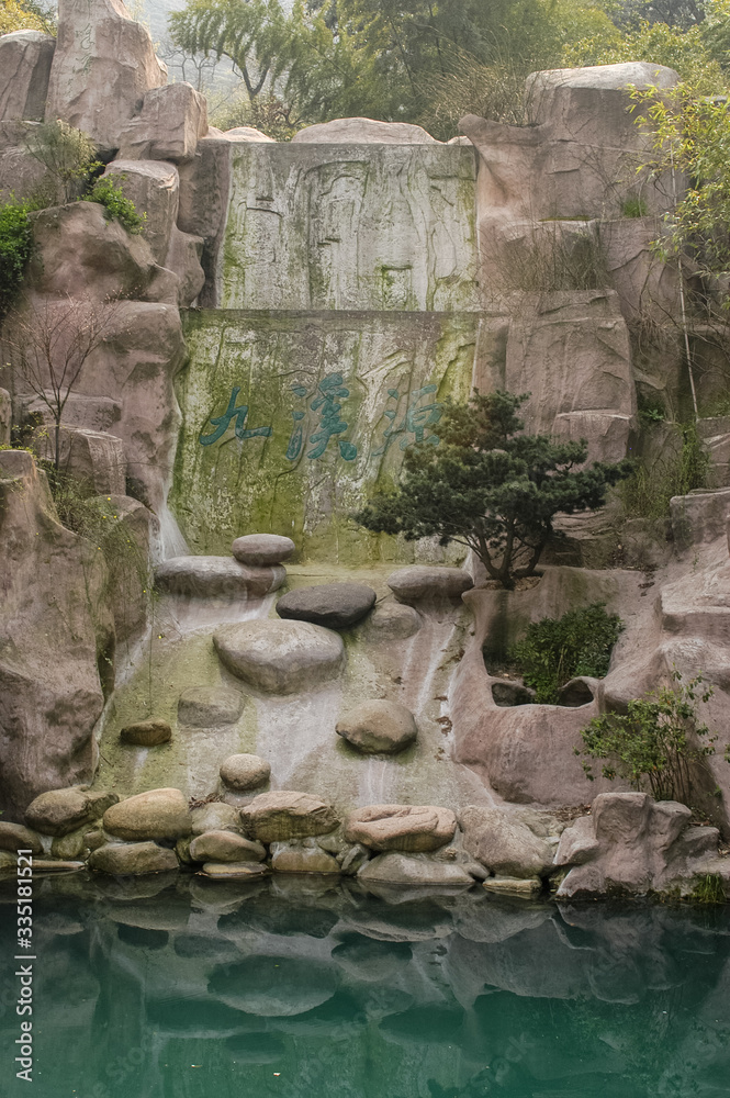 中国　龍井の風景