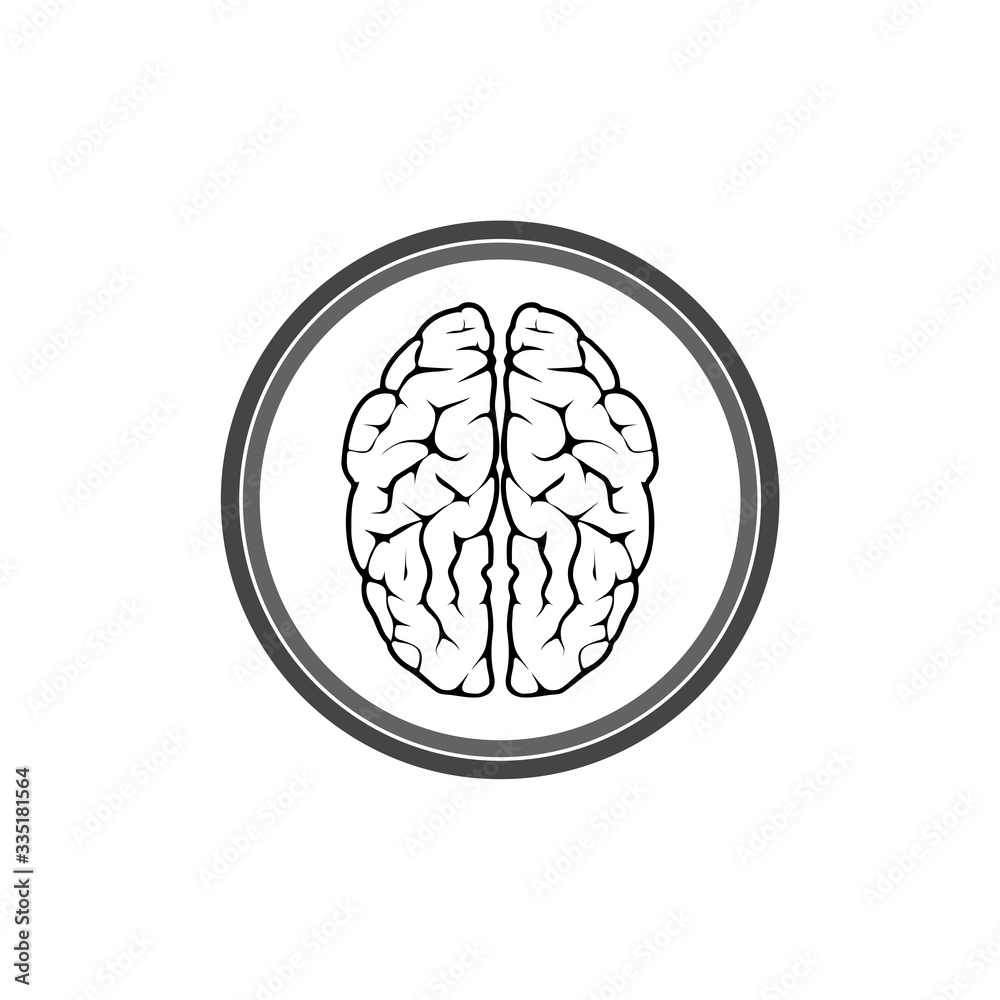 Brain icon isolated on white background. Brain icon in trendy design style Brain icon isolated on white background. Brain icon in trendy design style
