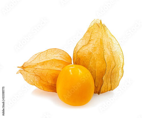 Cape Gooseberry isolated on white background. Clipping path.