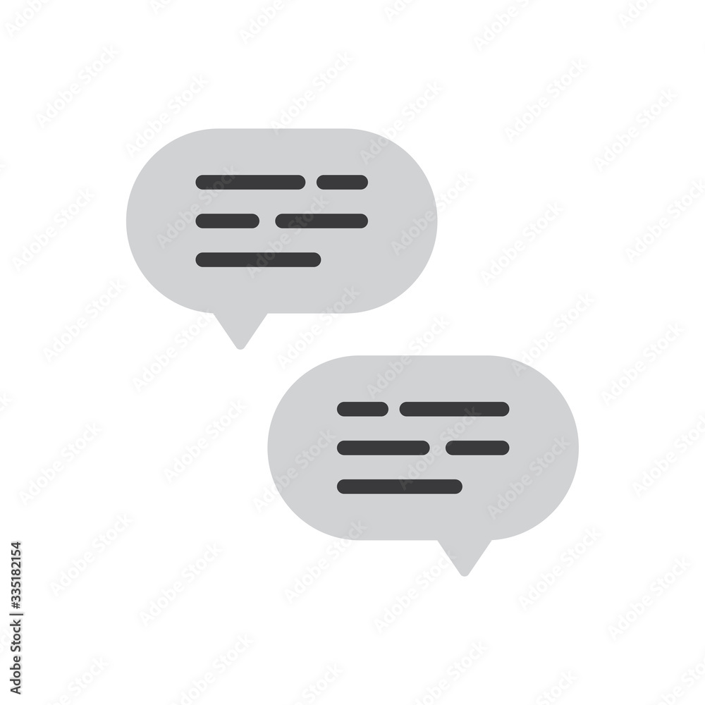 Chat speech bubble icon. Online conversation dialogue symbol. Chat speech bubble icon. Online conversation dialogue symbol.