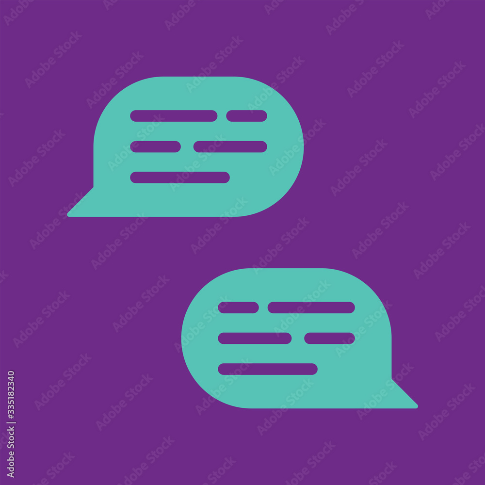 Chat speech bubble icon. Online conversation dialogue symbol. Chat speech bubble icon. Online conversation dialogue symbol.