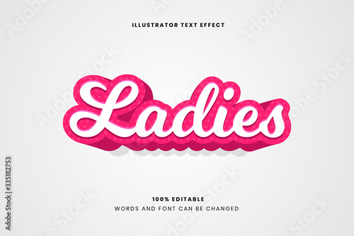 Editable text effect