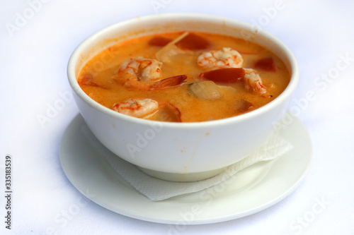 Spicy Tom Yam Soup, a traditional Thai dish