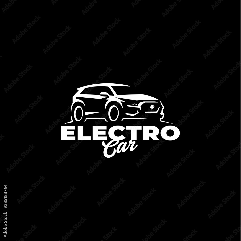 Logo of a modern electric car Logo of a modern electric car