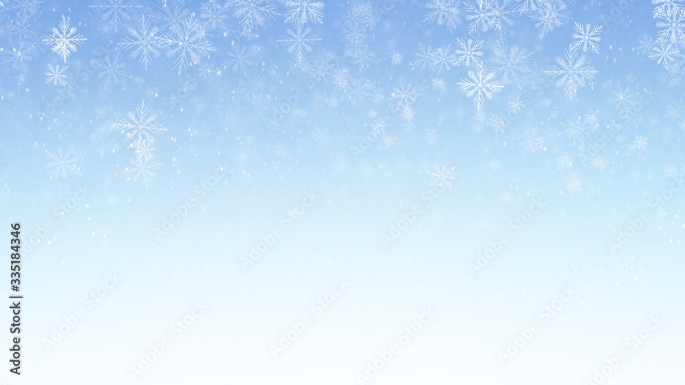 Background white Snow flake on Blue Background in Christmas holiday Background white Snow flake on Blue Background in Christmas holiday