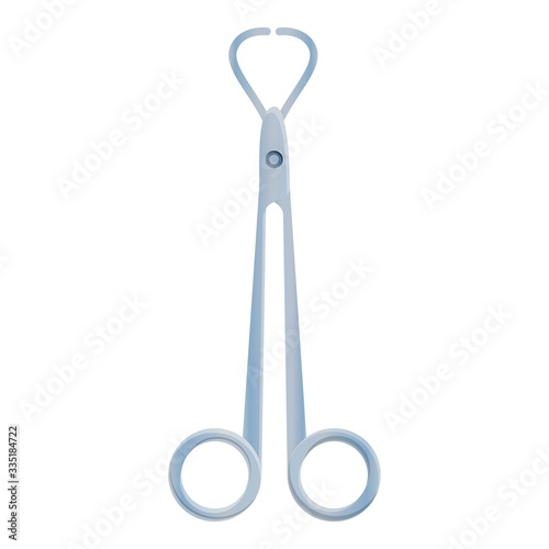 Surgical forceps icon. Cartoon of surgical forceps vector icon for web design isolated on white background
