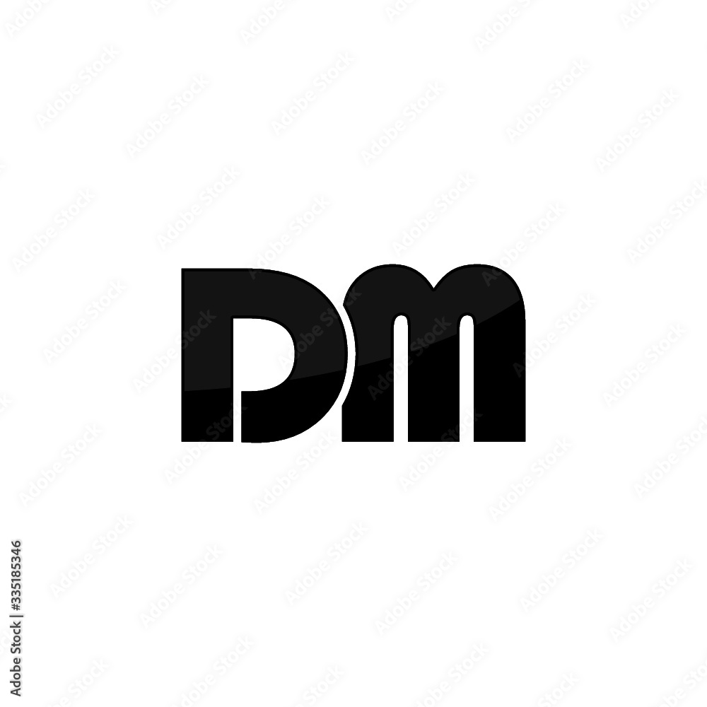 Initial DM Letter Logo With Creative Modern Business Typography Isolated On White Background Initial DM Letter Logo With Creative Modern Business Typography Isolated On White Background