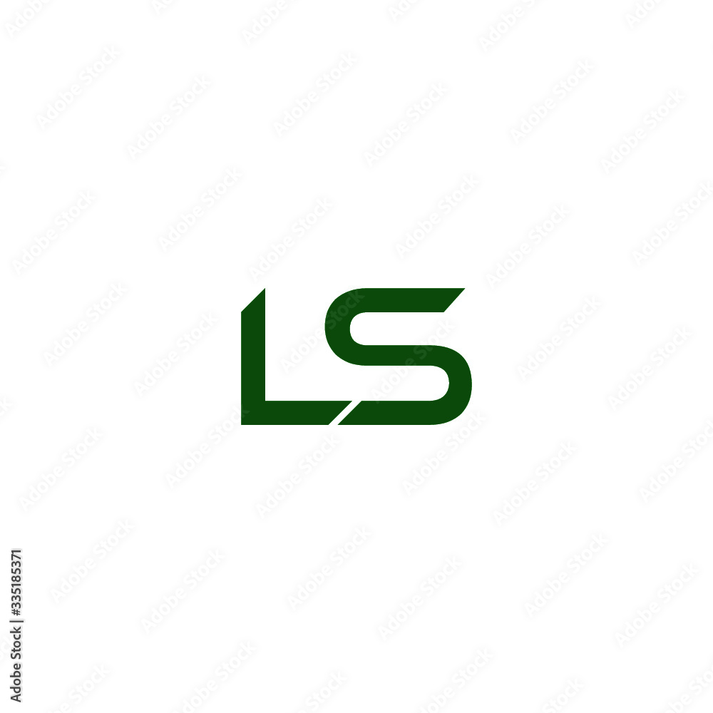 Initial LS letter Logo Design Isolated On White Background Initial LS letter Logo Design Isolated On White Background