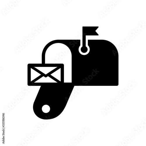 mail box icon in trendy flat design, post box icon
