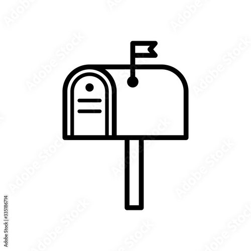 mail box icon in trendy flat design, post box icon