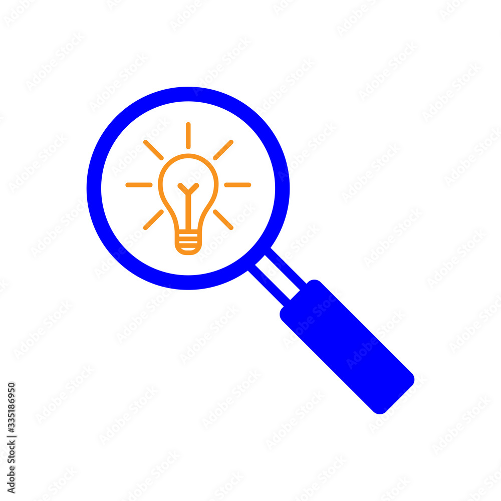Magnifying of searching concepts icon vector Magnifying of searching concepts icon vector