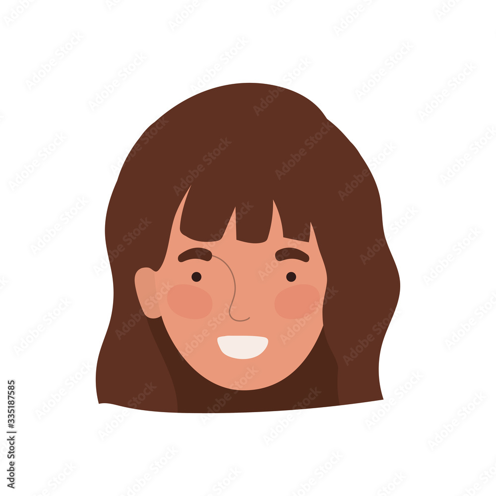 Isolated avatar woman head vector design Isolated avatar woman head vector design