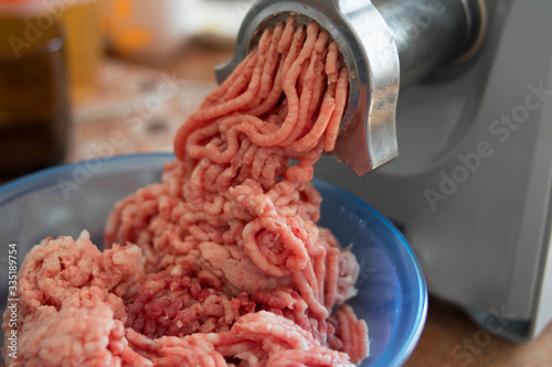 meat and grinder close up