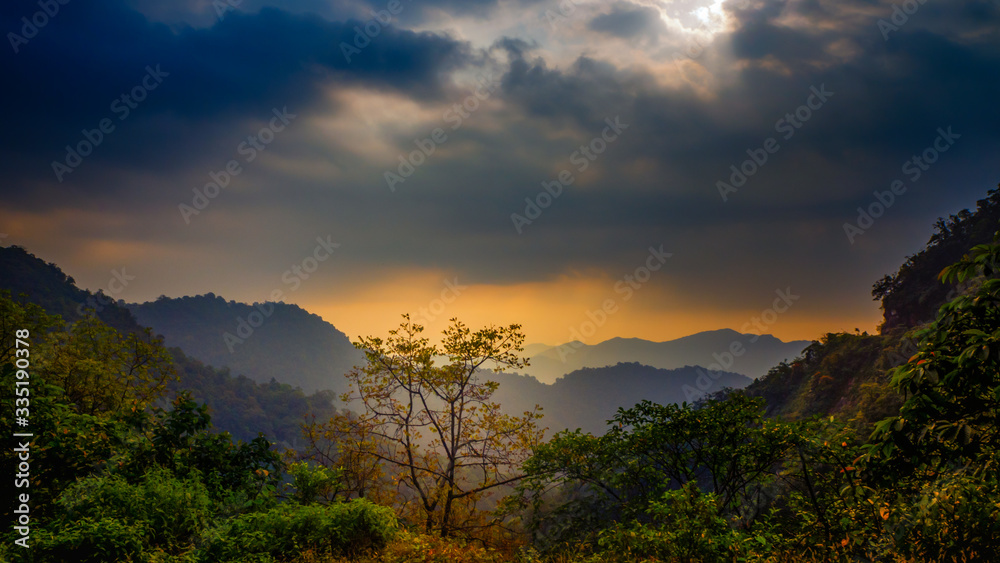 Morning view enroute Dirang, Arunachal Pradesh, India