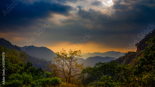 Morning view enroute Dirang, Arunachal Pradesh, India