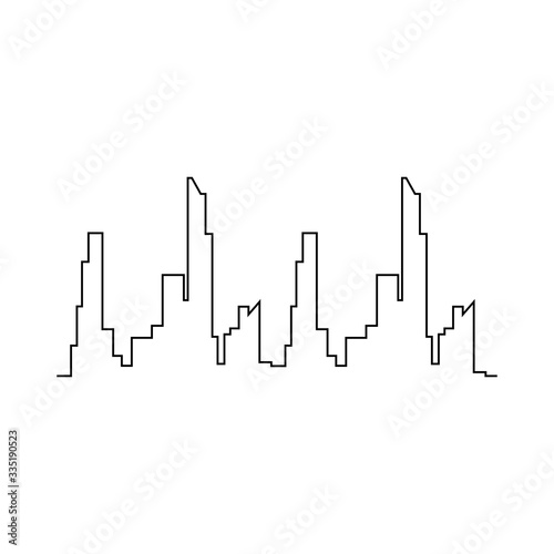 Modern City skyline . city silhouette. vector illustration in flat design © Sunar