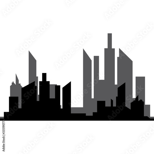 Modern City skyline . city silhouette. vector illustration in flat design