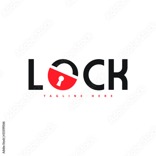creative lock logo design, vector