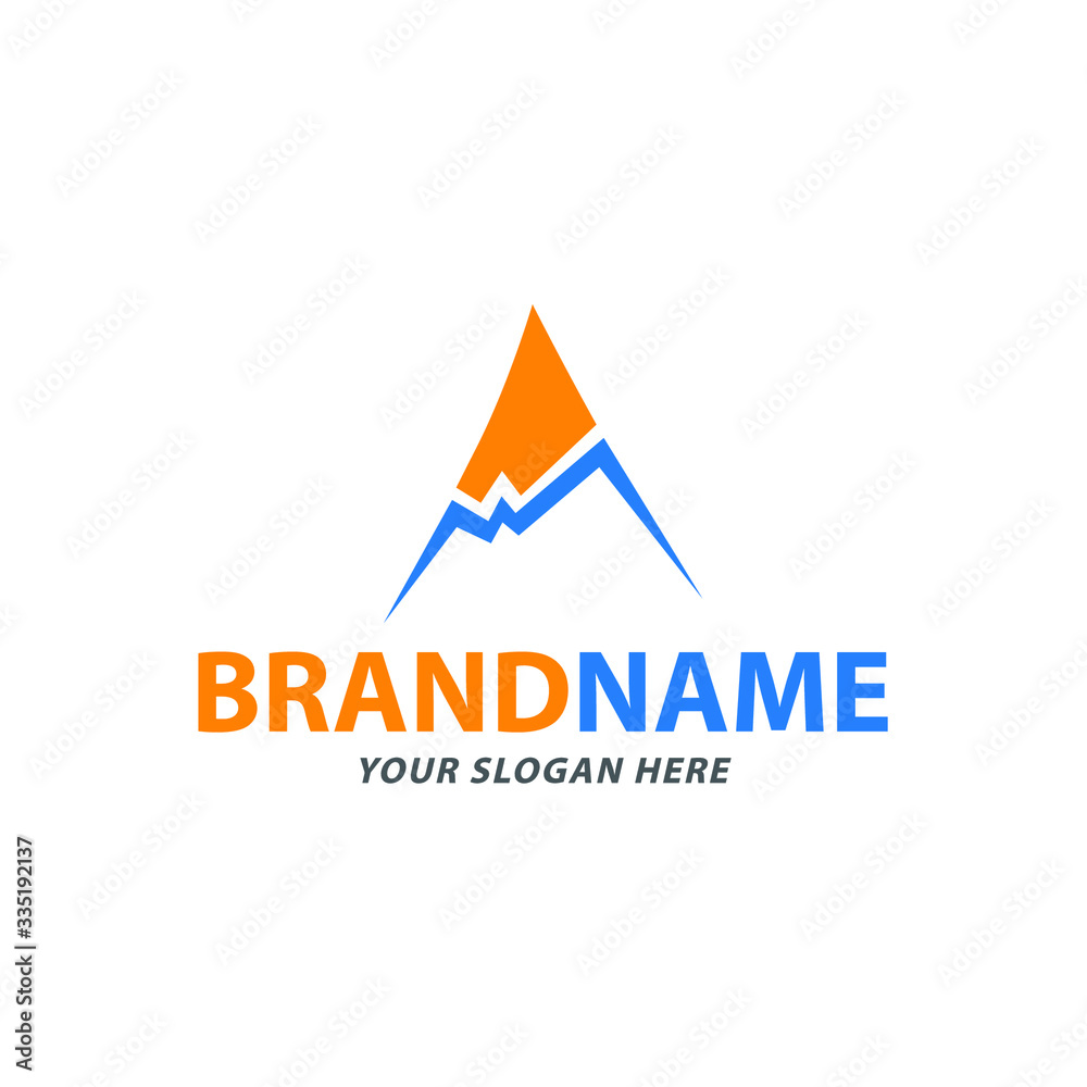 Creative Mountain Logo Design, Vector Creative Mountain Logo Design, Vector
