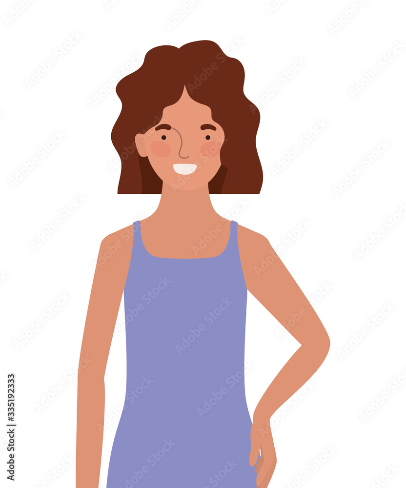 Isolated avatar woman vector design Isolated avatar woman vector design