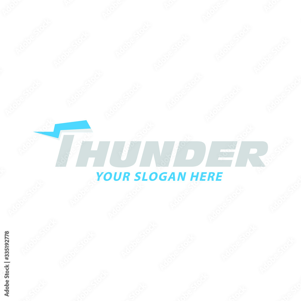 creative thunder logotype design, vector