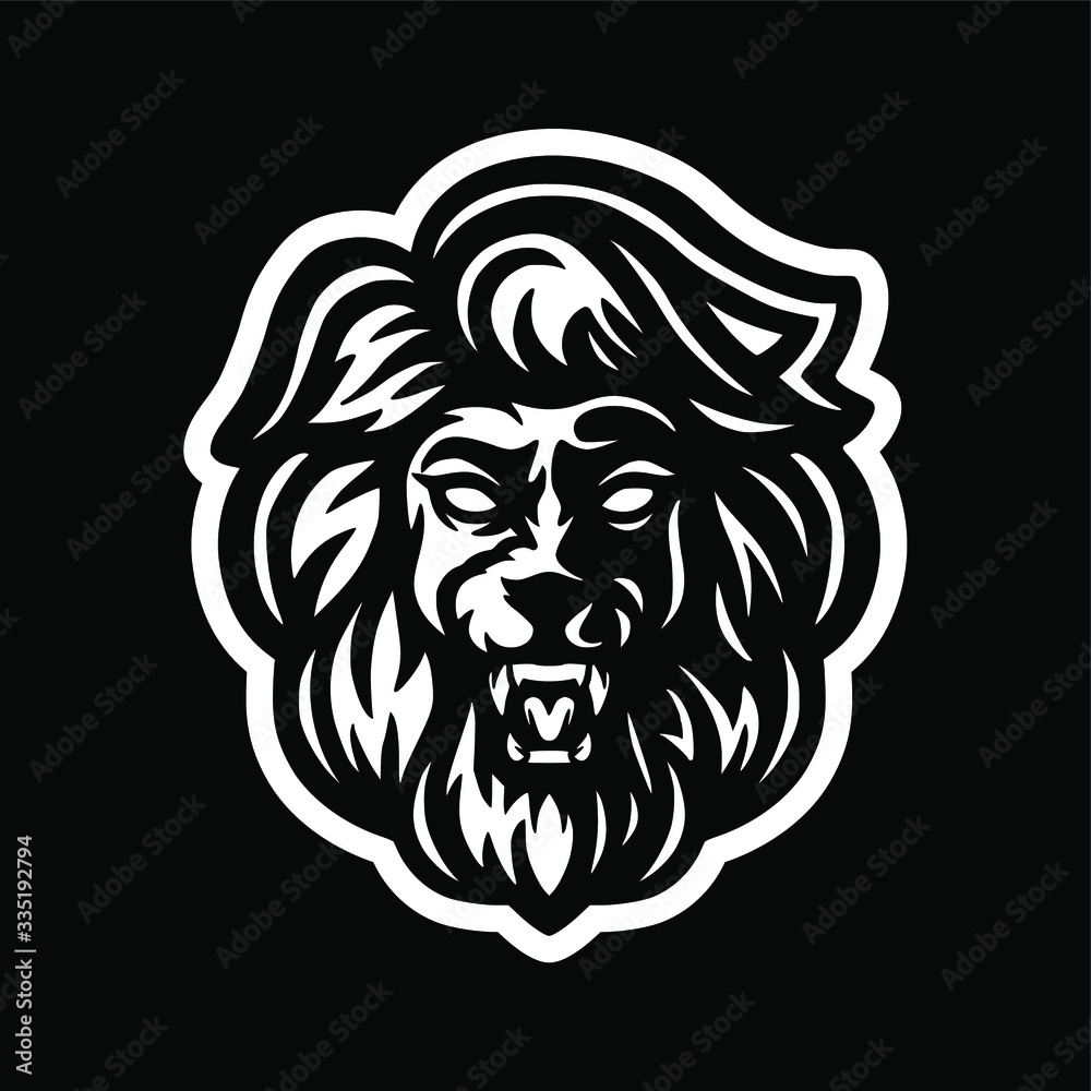 wild lion mascot logo design vector wild lion mascot logo design vector