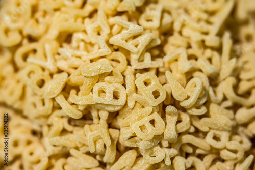 Background Of Are Plane Of Word Shape Pasta Raw Texture 