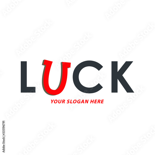 creative luck logo design, vector