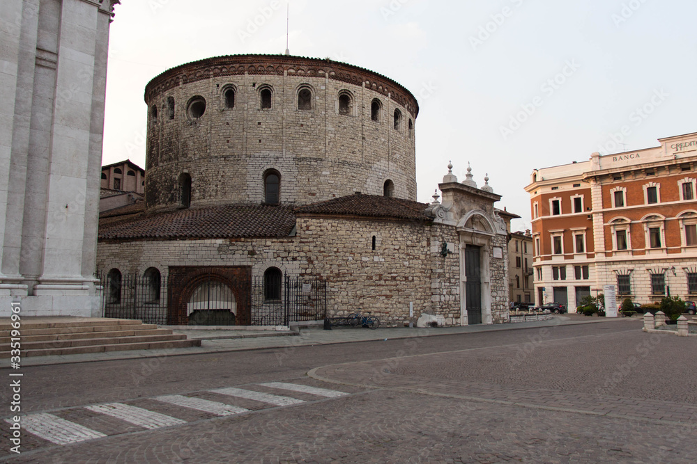 Old Cathedral of Brescia in Piazza Paolo VI, Lombardy, Italy.
