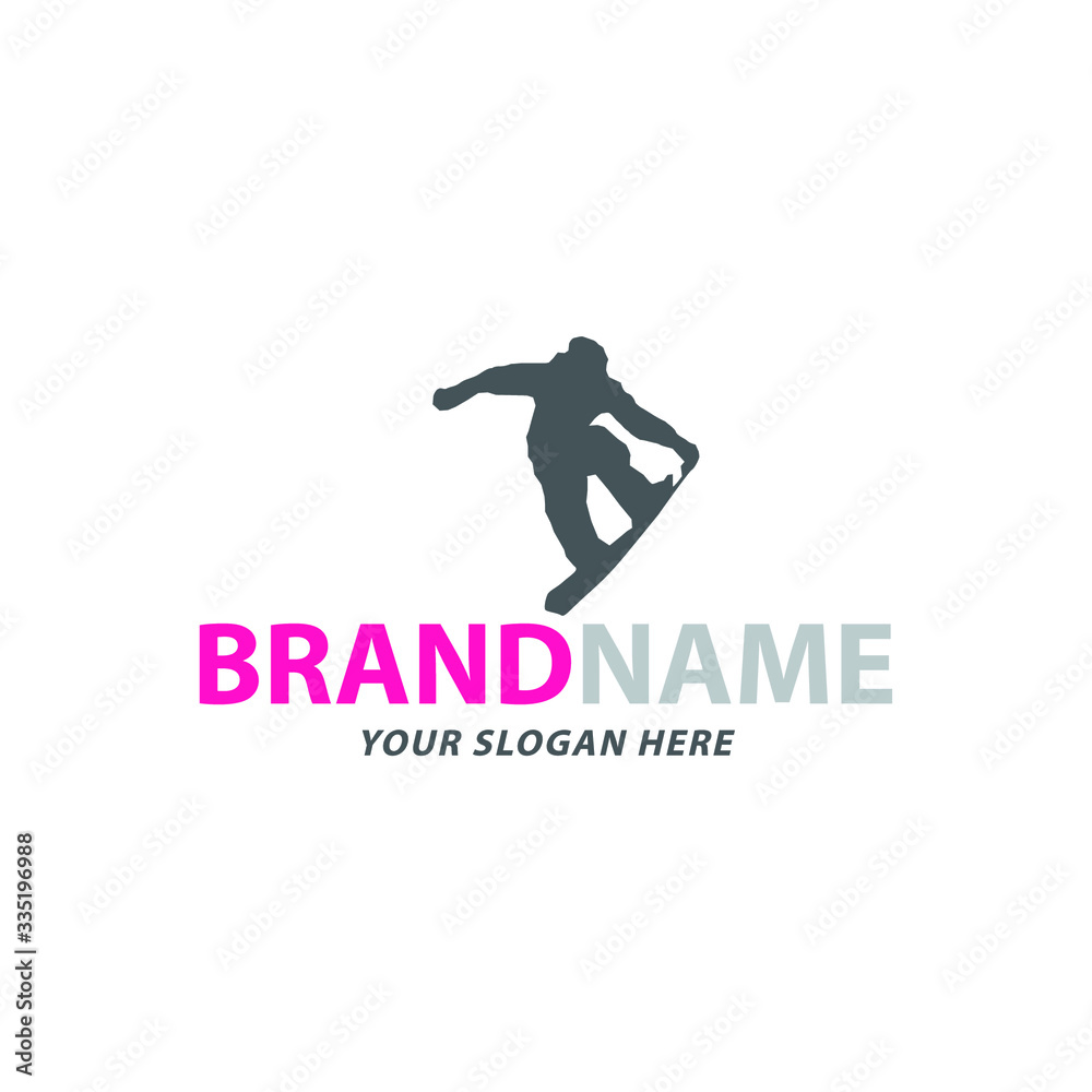 creative snowboarding logo design, vector creative snowboarding logo design, vector