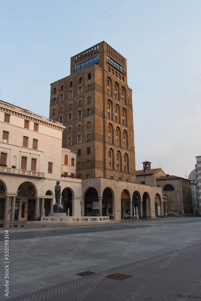 Piazza della Vittoria, Brescia Old Town, Lombardy, Italy.