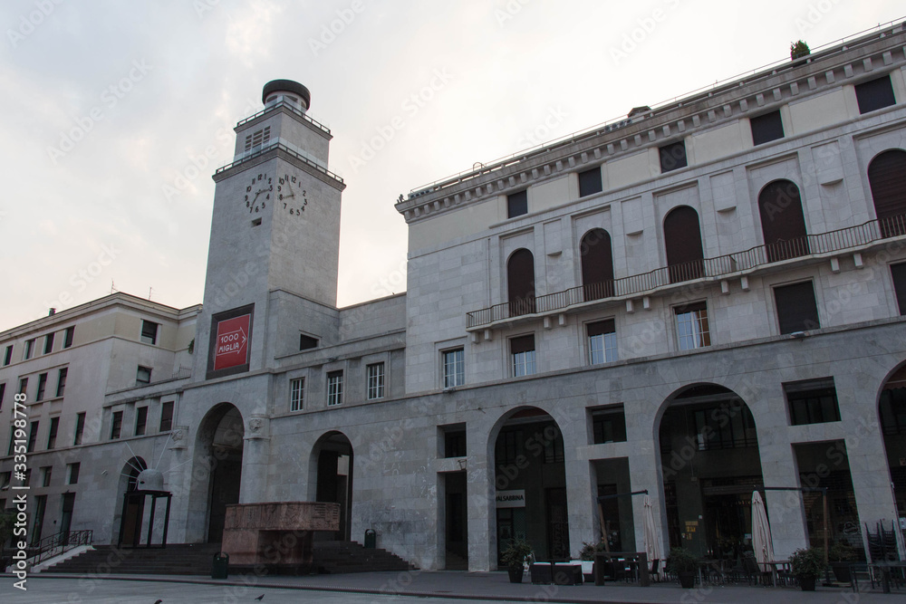 Piazza della Vittoria, Brescia Old Town, Lombardy, Italy. Piazza della Vittoria, Brescia Old Town, Lombardy, Italy.