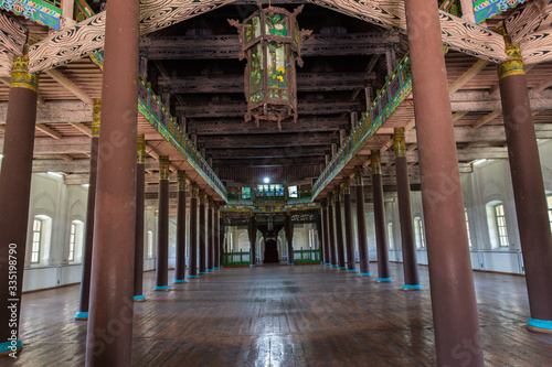 Zharkent 150 years old chinese pagoda style mosque, current museum in Kazakhstan near China boarder photo