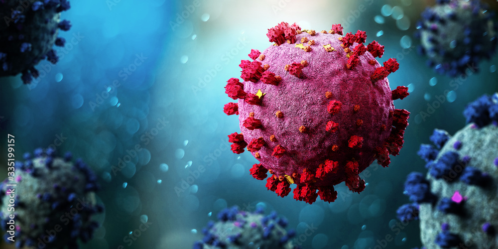 Coronavirus Covid-19 background - 3d rendering Coronavirus Covid-19 background - 3d rendering