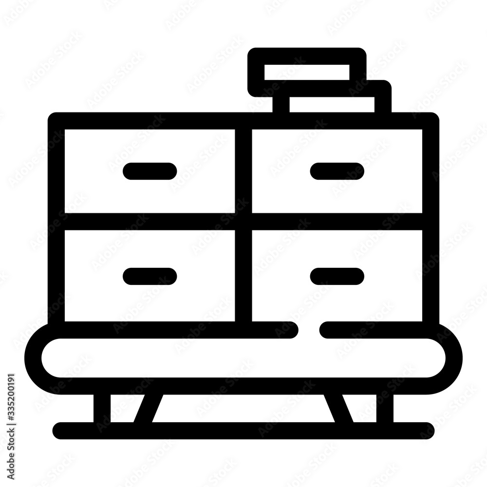 Kid room furniture icon. Outline kid room furniture vector icon for web design isolated on white background Kid room furniture icon. Outline kid room furniture vector icon for web design isolated on white background